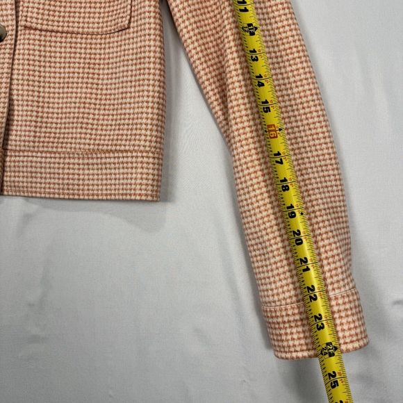 Bagatelle Suede Button Up Shacket Pink Chore Jacket Womens Size XS Houndstooth - Picture 10 of 12